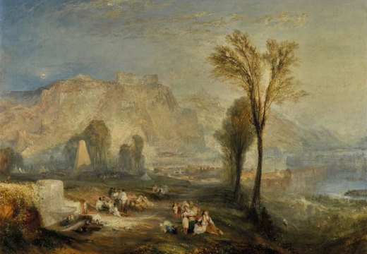 Ehrenbreitstein, or The Bright Stone of Honour and the Tomb of Marceau, from Byron's Childe Harold (1835), J.M.W. Turner. Sotheby's London: estimate £15–£25m