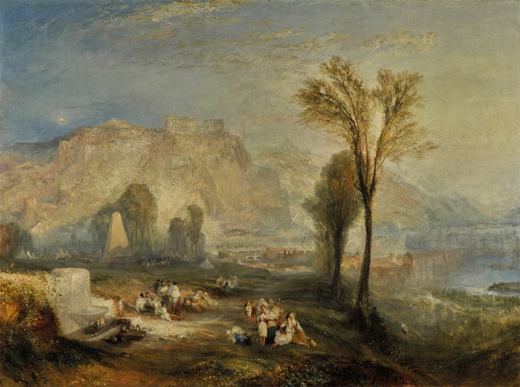 Ehrenbreitstein, or The Bright Stone of Honour and the Tomb of Marceau, from Byron's Childe Harold (1835), J.M.W. Turner. Sotheby's London: estimate £15–£25m