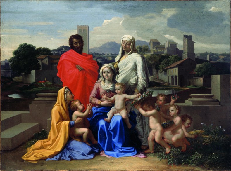 The Holy Family, with Saints Anne, Elizabeth and John the Baptist, (1649), Nicolas Poussin, National Gallery of Ireland