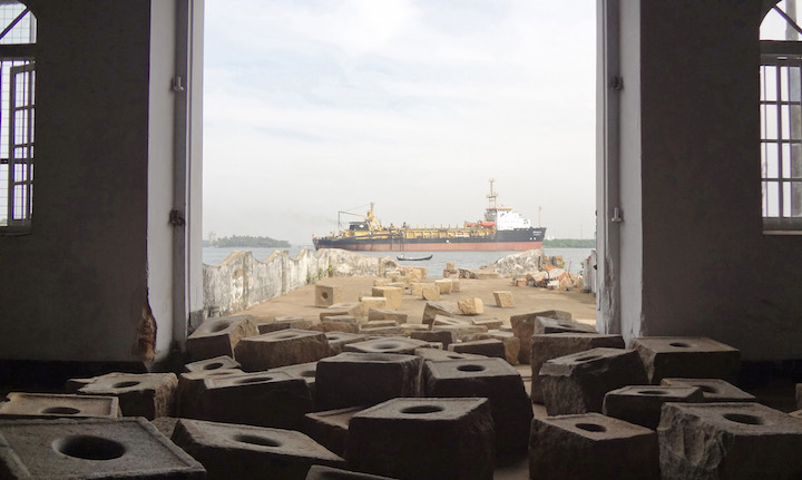 Stopover (installation view at Kochi Biennale; 2012), Sheela Gowda. Courtesy the artist