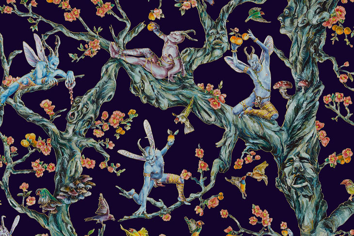 After A Midsummer Night's Dream (detail), by Raqib Shaw. © Raqib Shaw and the Whitworth, the University of Manchester