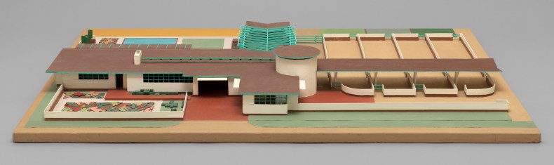 Model of Frank Lloyd's Wright 1932–33 Farms Unit project for Walter V. Davidson. The Frank Lloyd Wright Foundation Archives