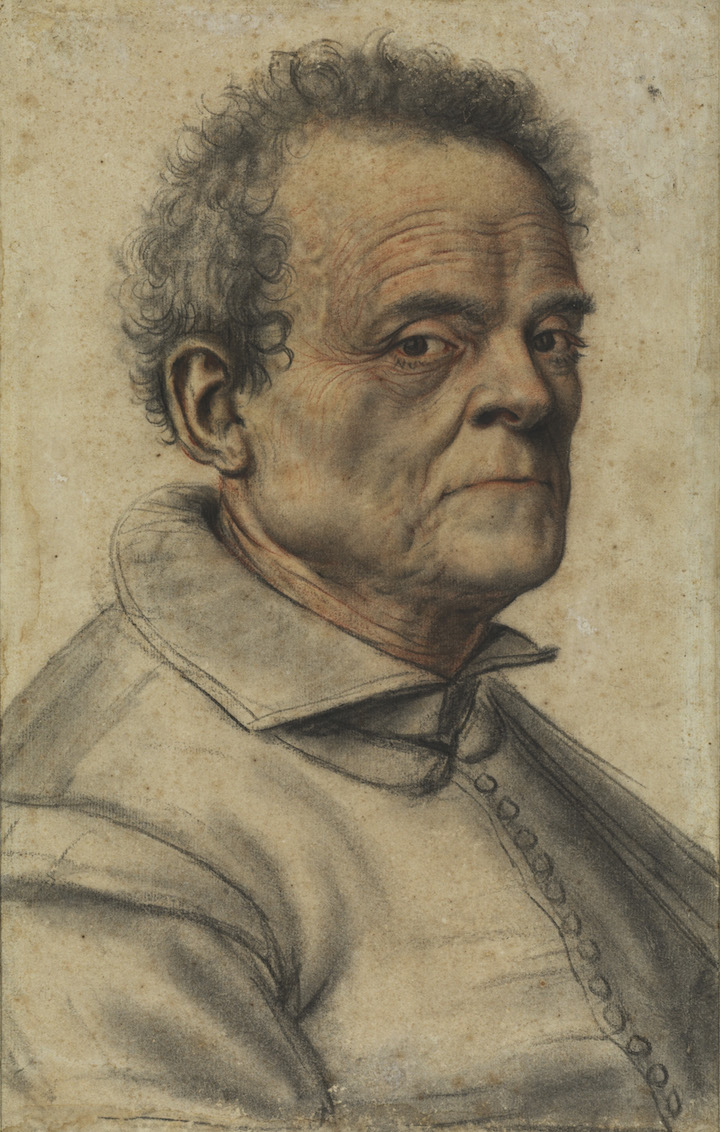 Old man, attributed to Lagneauor Lanneau. © The Samuel Courtauld Trust, The Courtauld Gallery, London