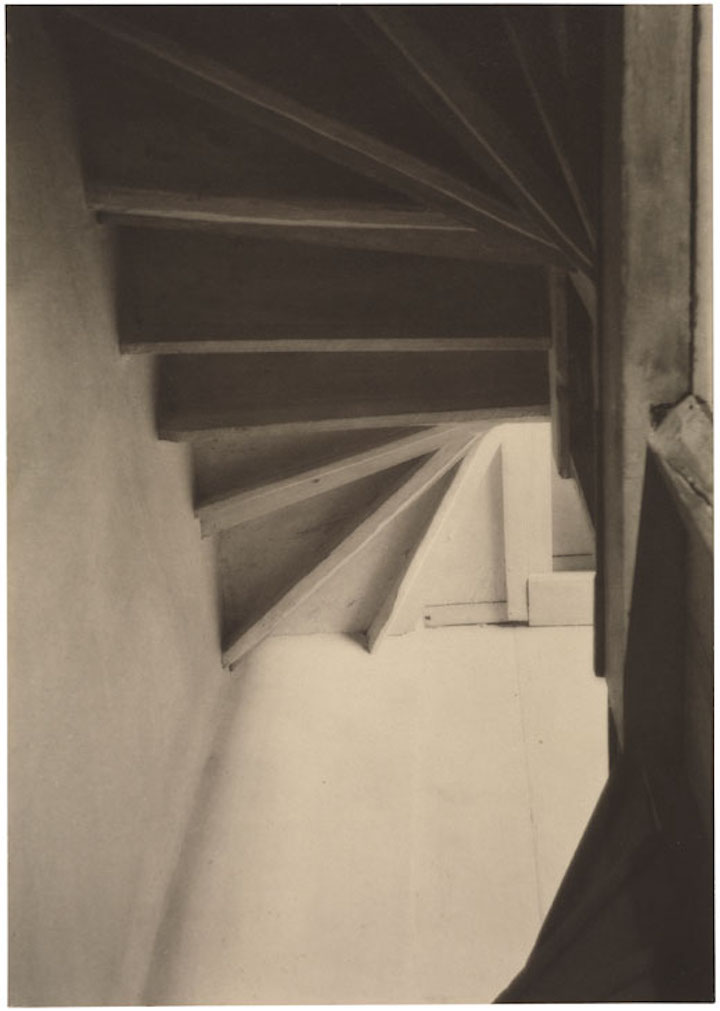Doylestown House – Stairs from Below (1916–17), Charles Sheeler. © The Lane Collection; courtesy of Museum of Fine Arts, Boston