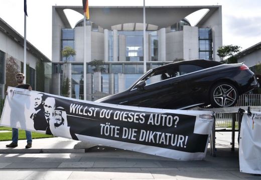 The Chancellery in Berlin, currently the location of an art installation targeting Turkey's president.