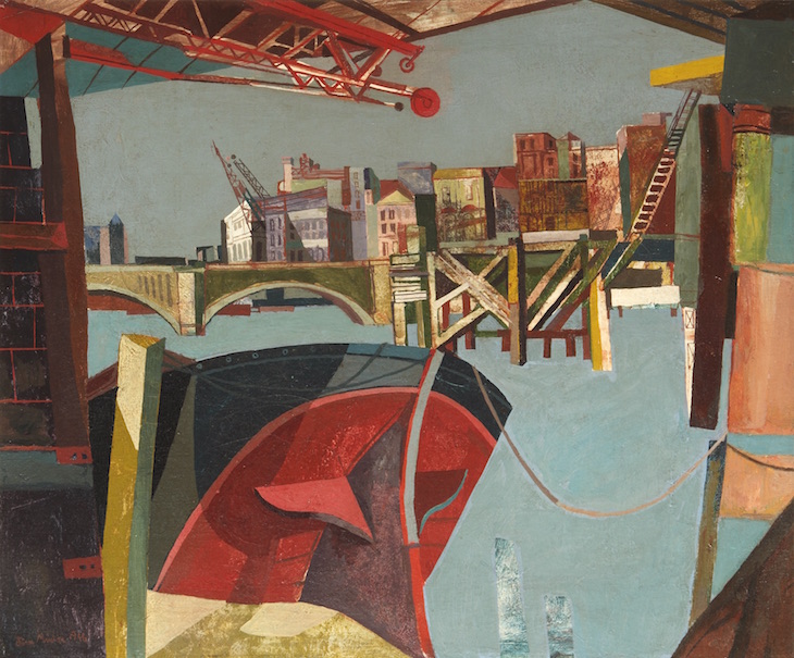 Bridge from Cannon Street Station (1946), John Minton. Pembroke College Oxford JCR Art Collection; © Royal College of Art