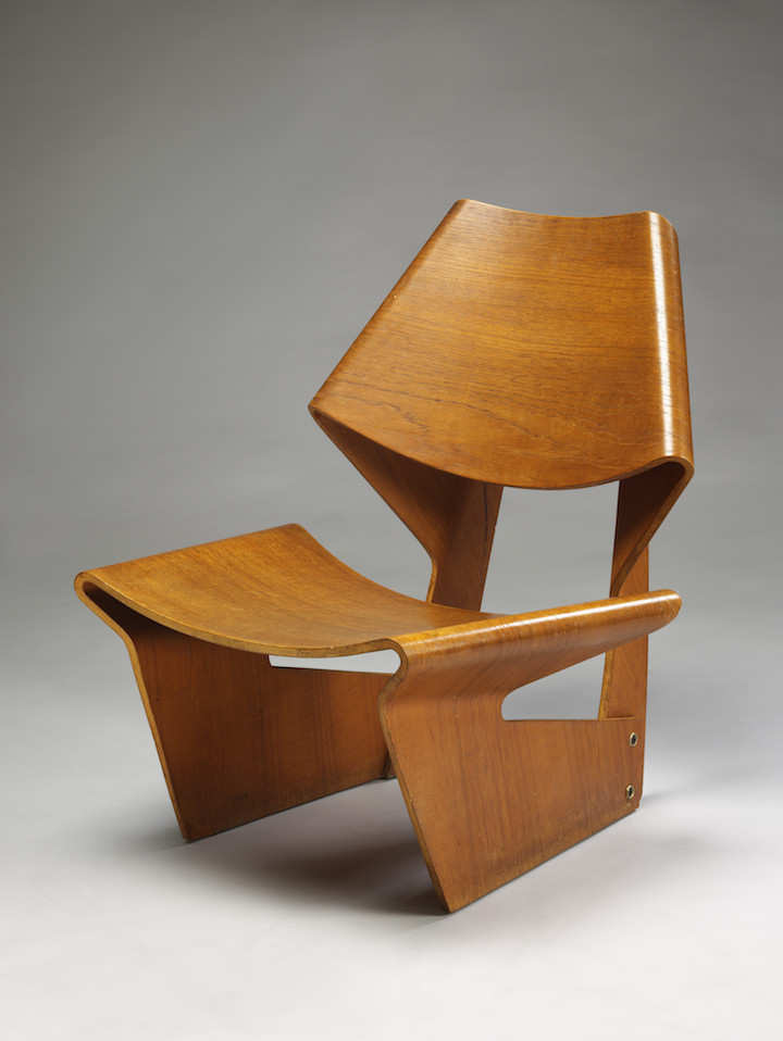 Moulded plywood chair (1963), Grete Jalk. © The Royal Danish Academy of Fine Arts, Schools of Architecture, Design and Conservation. Photo: Victoria and Albert Museum, London