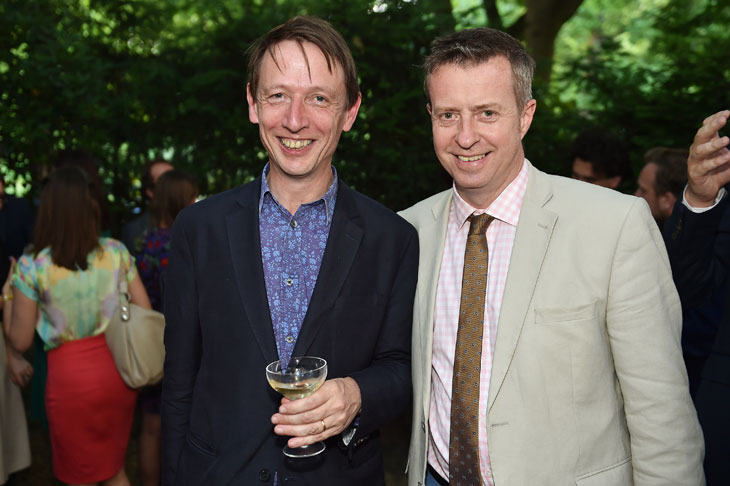 Alexander Sturgis and Tim Knox at the Apollo summer party 2017. Photo © Nick Harvey
