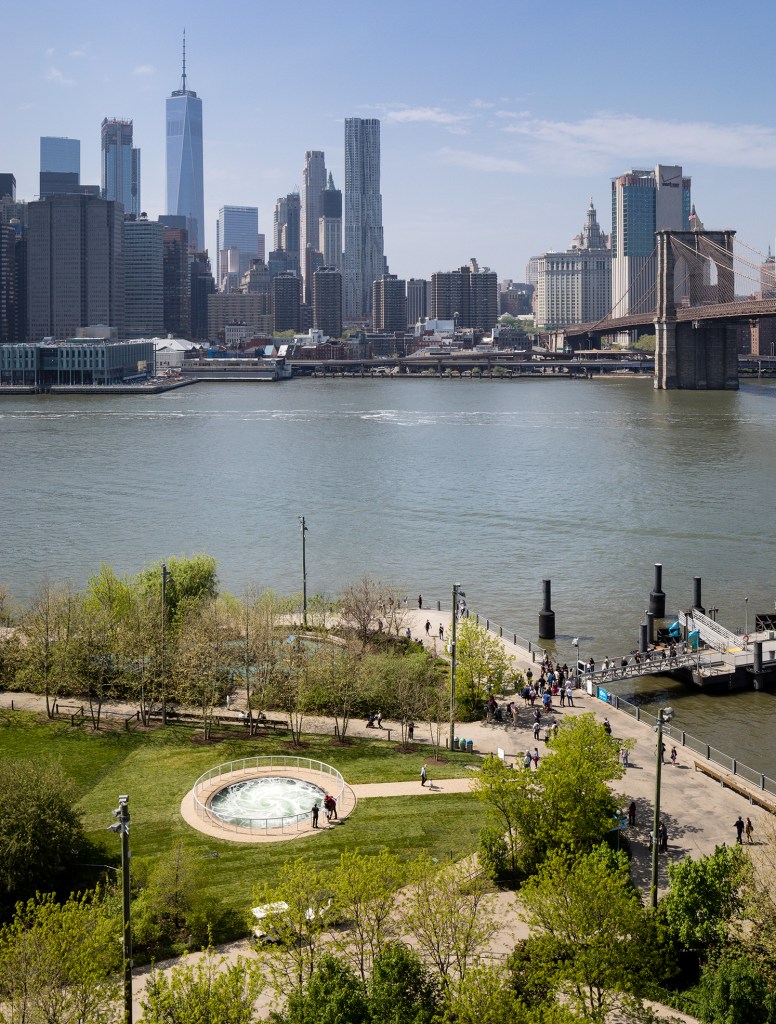 Anish Kapoor's Descension in Brooklyn Bridge Park, New York