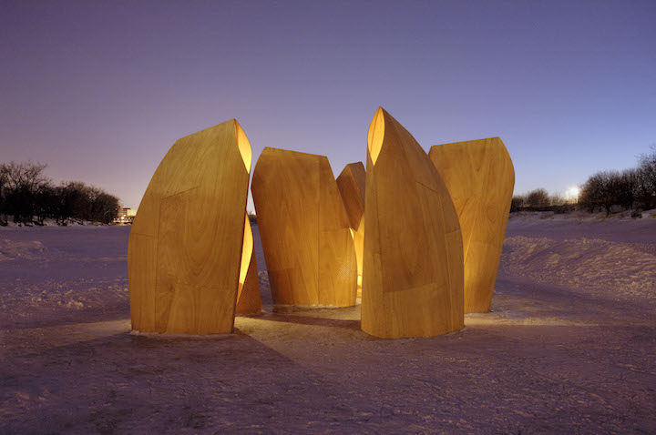 Ice skating shelters (2012), designed by Patkau Architects. © Patkau Architects