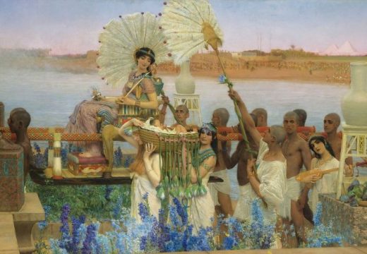 The Finding of Moses, (1904), Lawrence Alma-Tadema, private collection, wikimedia commons