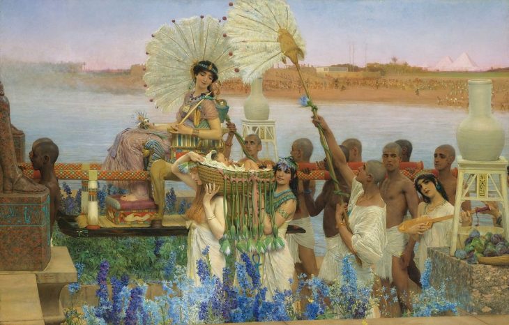 The Finding of Moses, (1904), Lawrence Alma-Tadema, private collection, wikimedia commons