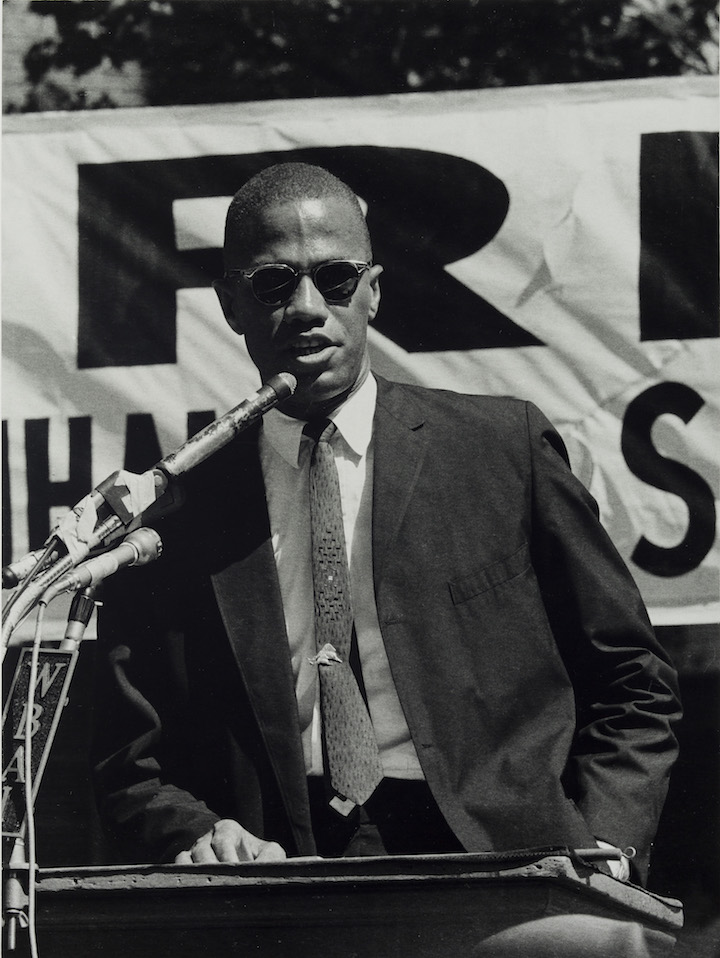 Malcolm X Speaks at a Rally in Harlem (at 115th St. & Lenox Ave.), New York, September 7, 1963 (1963), Adger Cowans. Courtesy of Detroit Institute of Arts