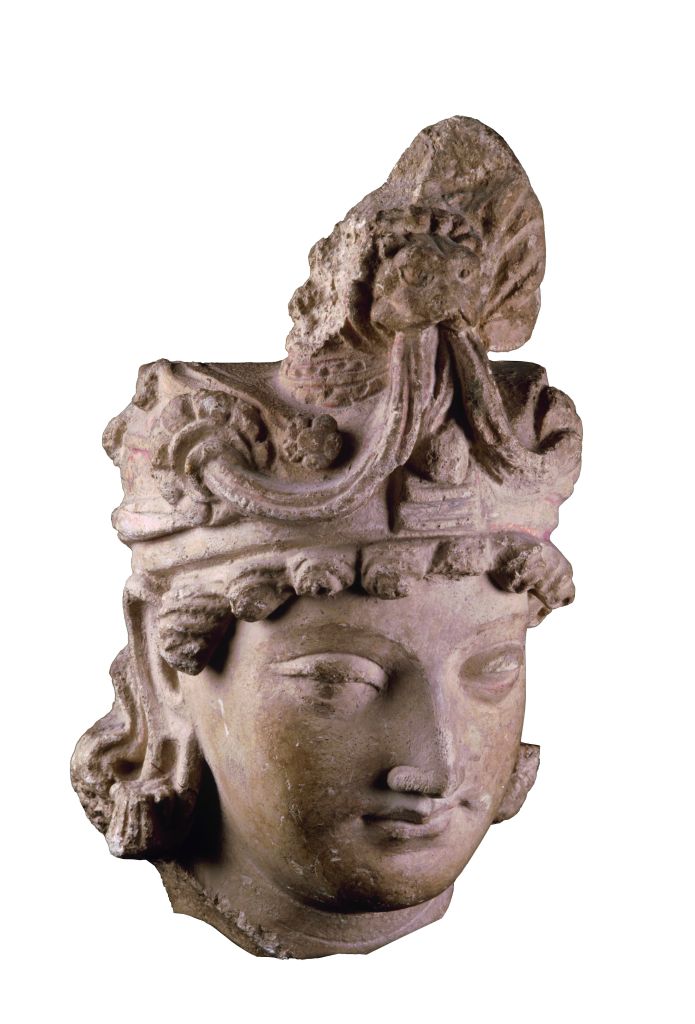 Head of a bodhisattva 3rd–4th century, Hadda, Afghanistan, Photo: © Musée Guimet, Paris, Dist. RMN–Grand Palais/Thierry Ollivier