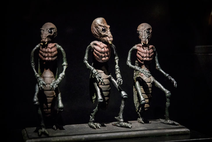 Models, Ray Harryhausen Foundation at 'Into the Unknown: A Journey through Science Fiction' (installation view; 2017), at the Barbican Centre. Photo: Tristan Fewings/Getty Images