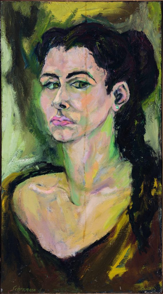 Self-portrait, (1955), Carolee Schneemann, photo: Axel Schneider; courtesy Carolee Schneemann and P.P.O.W., New York, Galerie Lelong, Paris, Hales Gallery, London, and VG Bild Kunst, Bonn; © Carolee Schneemann
