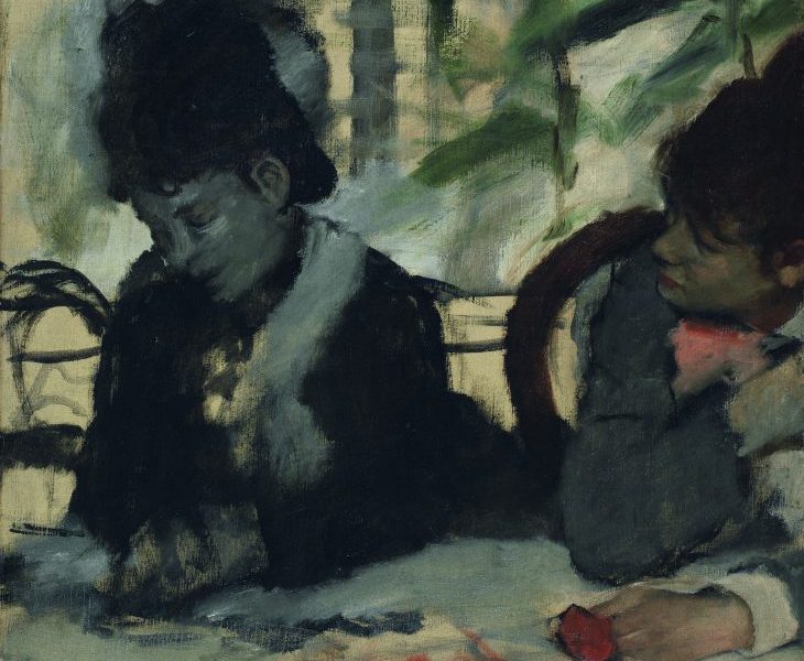 At the Cafe (detail) (c. 1875–77, Edgar Degas.