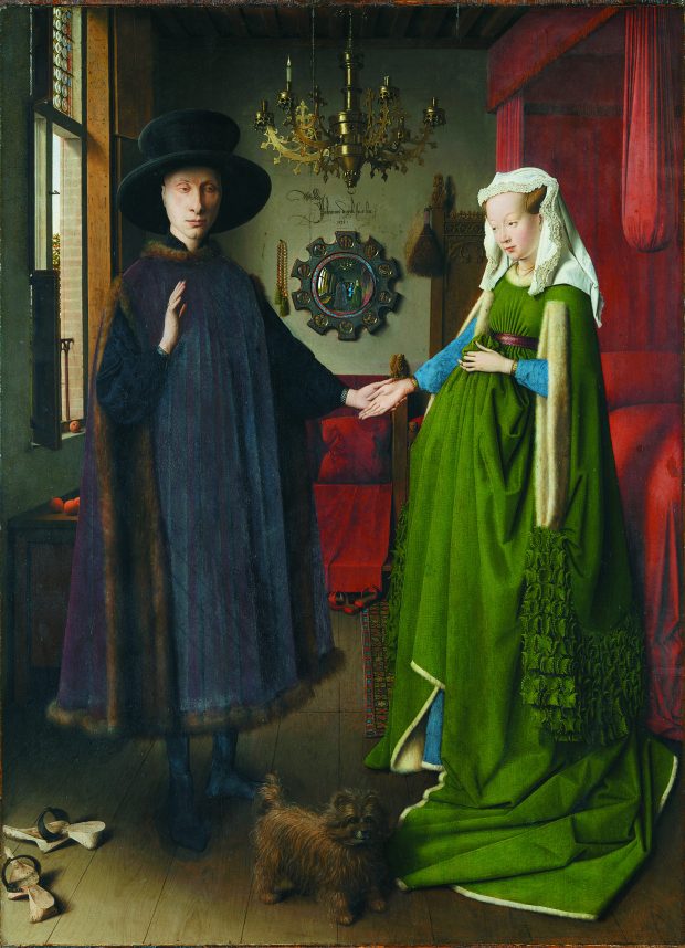 Portrait of Giovanni (?) Arnolfini and his Wife, (1434), Jan van Eyck, National Gallery, London