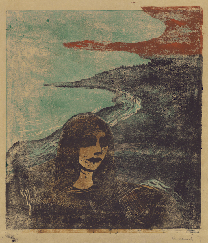 Girl's Head Against the Shore (1899), Edvard Munch. Courtesy of National Gallery of Art, Washington