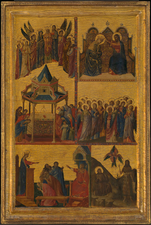 Scenes from the Lives of the Virgin and other Saints (1300–05), Giovanni da Rimini. © The National Gallery, London