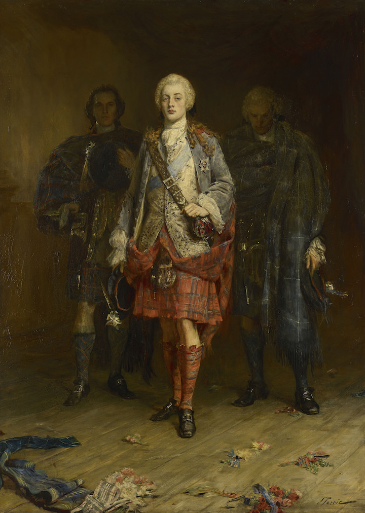 Bonnie Prince Charlie Entering the Ballroom at Holyroodhouse (before 1982), John Pettie. © National Museums Scotland
