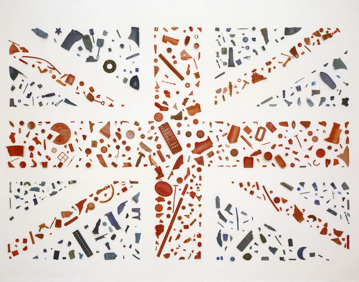 Postcard Flag (Union Jack) (1981), Tony Cragg. Courtesy of Tony Cragg and Leeds Museums & Galleries 
