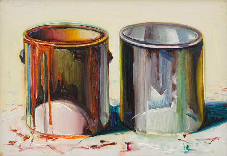 Two Paint Cans (1987), Wayne Thiebaud. Courtesy White Cube; © Wayne Thiebaud/DACS, London/VAGA, New York 2017