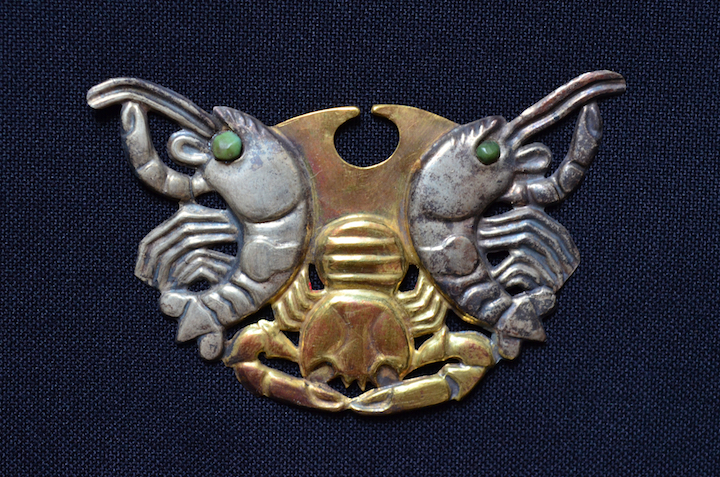 Moche nose ornament, about 400 AD. Photo: Fundación Augusto N. Wiese