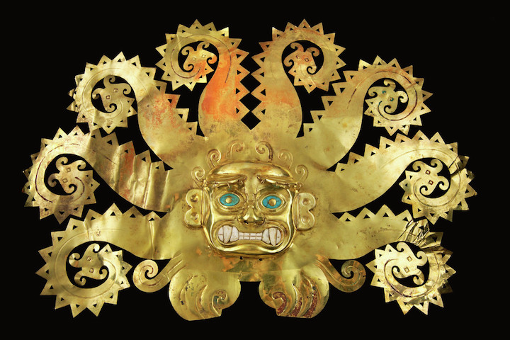 Octopus Frontlet, around 300–600 AD. Courtesy of Museo de la Nación, Ministerio de Cultura del Perú