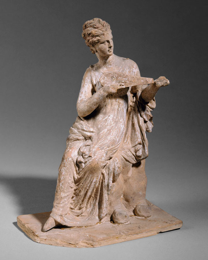 Pandora playing music, around 300–250 BC. Musée du Louvre
