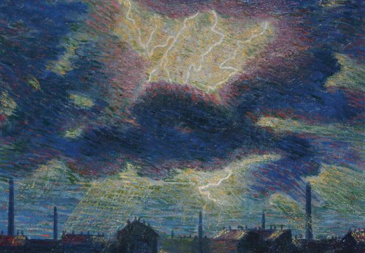 Lampi (Flashes) (detail; 1909–10), Luigi Russolo. Galleria dello Scudo at Flashback