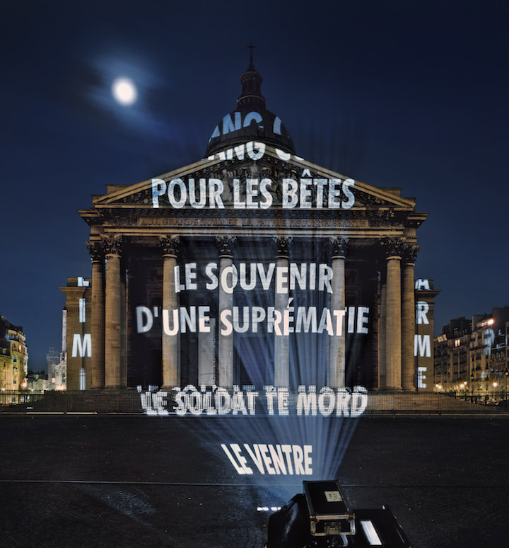 Xenon for Paris (2001), Jenny Holzer. Photo: Attilio Maranzano © 2001 Jenny Holzer, member Artists Rights Society (ARS), NY