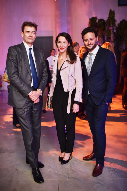 Michael Morley, Victoria Siddall and Thomas Marks at the Apollo 40 Under 40 Global launch party. © Nick Harvey