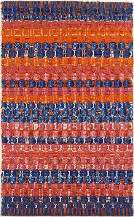 Red and Blue Layers (1954), Anni Albers. Photo: Tim Nighswander/Imaging4Art © The Josef and Anni Albers Foundation, VEGAP, Bilbao, 2017