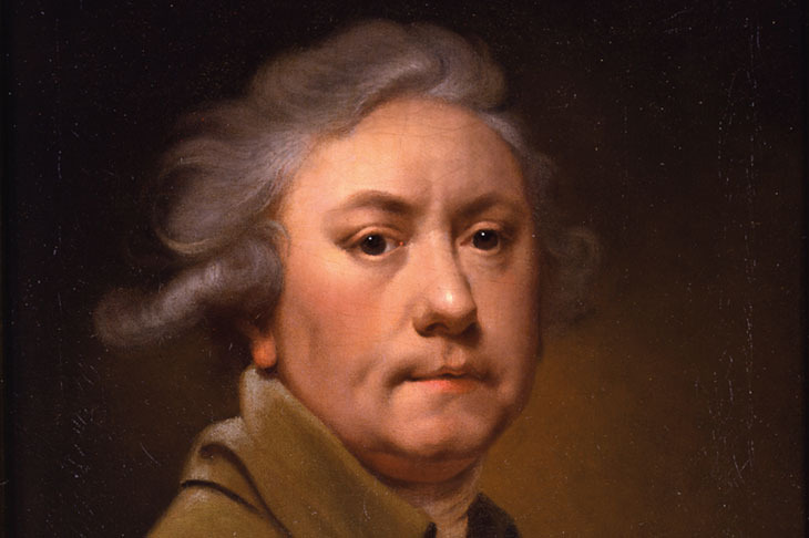 Self–portrait aged 59 in a grey coat (1793), Joseph Wright of Derby. The Parker Gallery at LAPADA