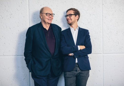 Nicholas and Alex Logsdail, respectively the founder and international director of Lisson Gallery. Photo: Rob Chamorro