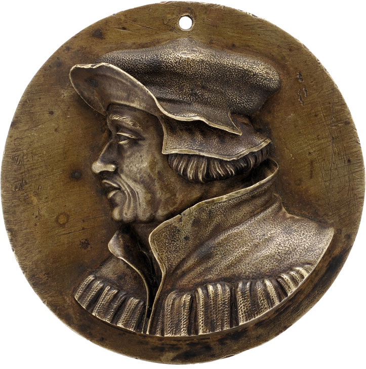 Portrait medal of Ulrich Zwingli (1638), Georg Schweigger. Kunstkammer Georg Laue, €14,000