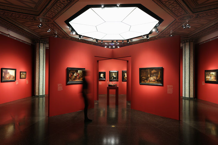 Exhibition view, 'The Birth of the Art Market: Rembrandt, Ruisdael, van Goyen and the artists of the Dutch Golden Age'. © Bucerius Kunst Forum, 2017. Photo: Ulrich Perrey