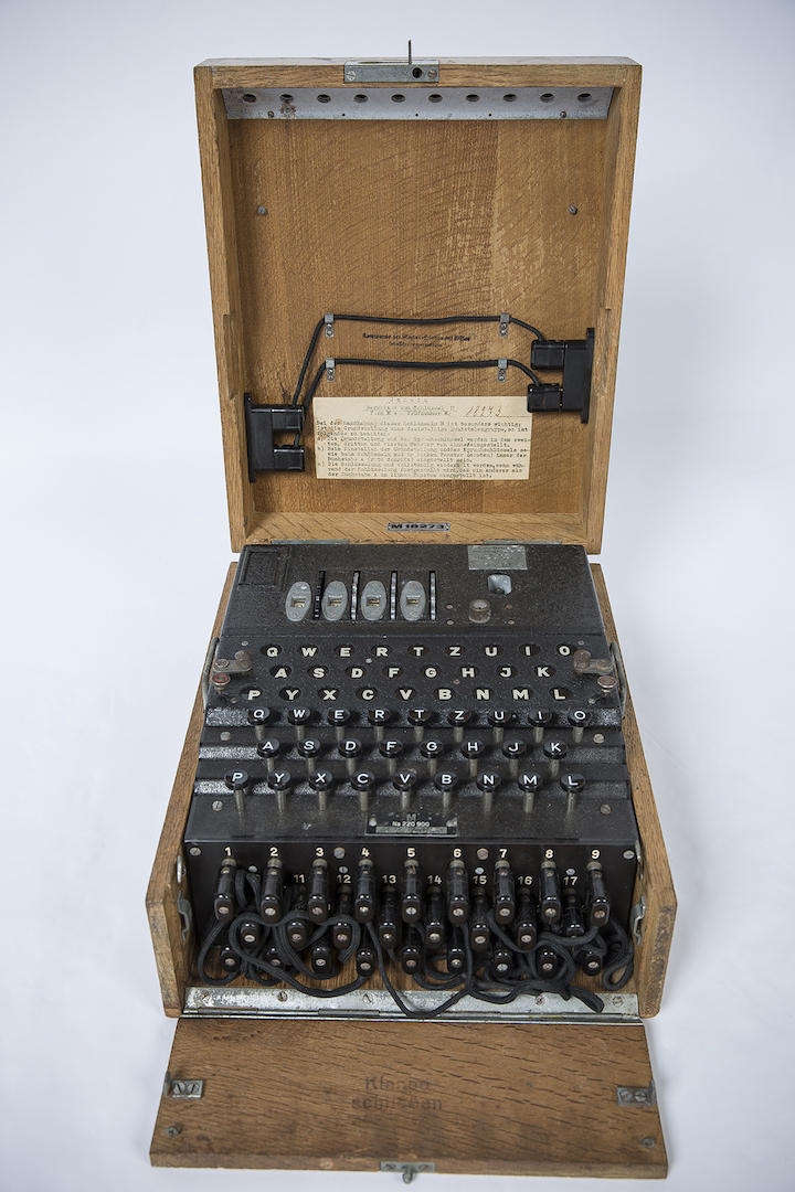 Enigma machine. Crown copyright