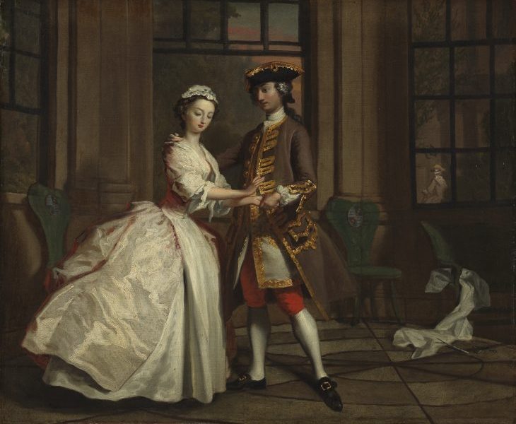 Pamela and Mr B. in the Summer House, by Joseph Highmore, Joseph Higmore, The Fitzwilliam Museum.