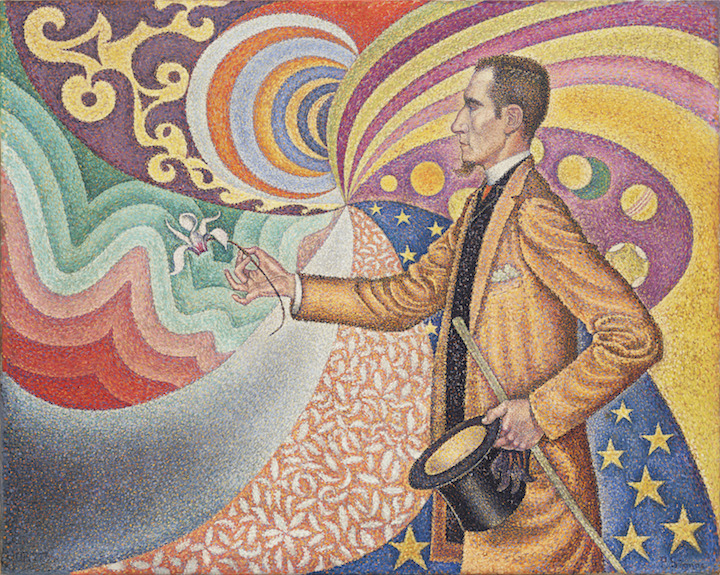 Opus 217. Against the Enamel of a Background Rhythmic with Beats and Angles, Tones, and Tints, Portrait of M. Félix Fénéon in 1890 (1980), Paul Signac. Courtesy of the Museum of Modern Art, New York