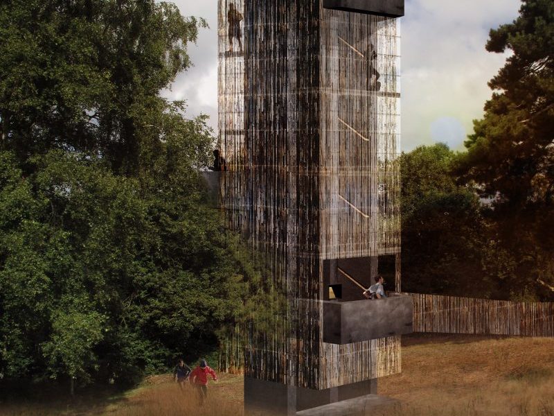 An artist's impression of Sutton Hoo's planned viewing platform