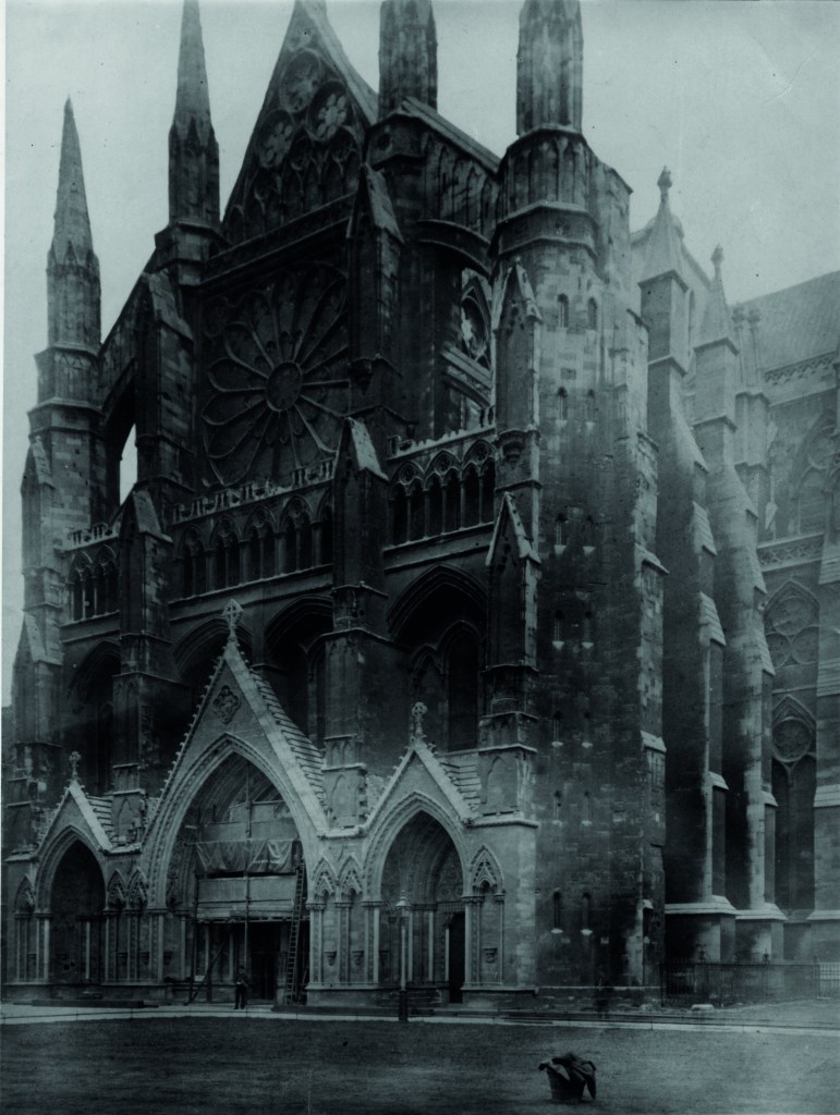 The north transept of Westminster Abbey, c. 1880