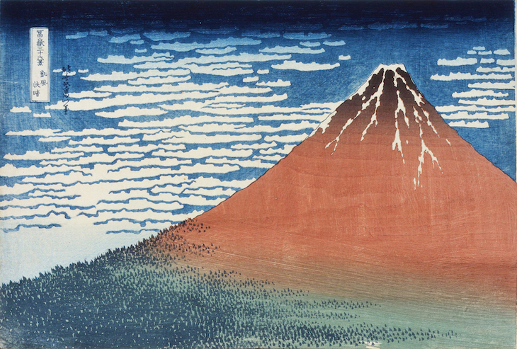 Rainstorm Beneath the Summit, from Thirty-six Views of Mount Fuji. (1831–32), Katsushika Hokusai. Sumida Hokusai Museum, Tokyo