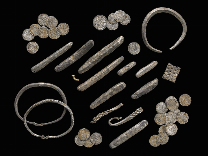 Selection of pieces from the Watling Hoard. © Trustees of the British Museum