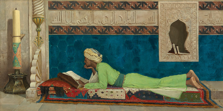 A Young Emir Studying (1878), Osman Hamdy Bey. © Louvre Abu Dhabi / Agence Photo F