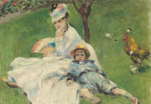Mme Monet et son fils Jean dans le jardin à Argenteuil