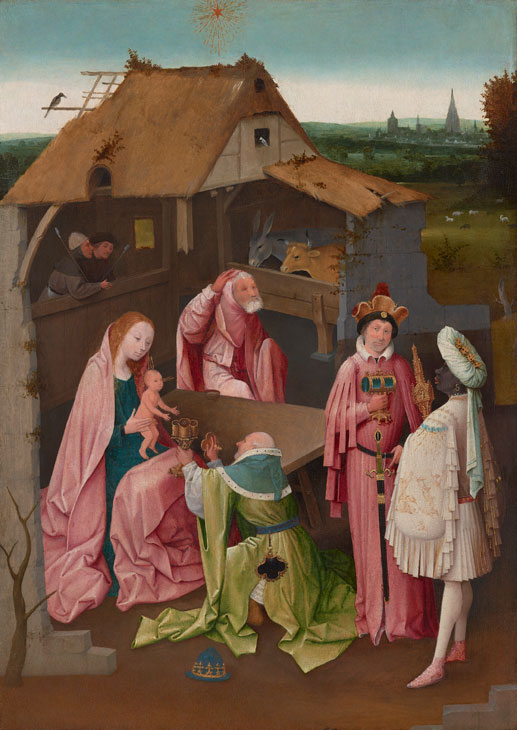 The Adoration of the Magi (early 16th century), Hieronymus Bosch. Philadelphia Museum of Art, John G. Johnson Collection. Post-conservation image, 2015