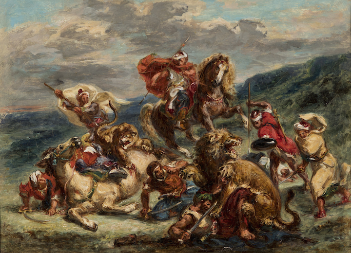 Chasse aux lions (c. 1861), Eugène Delacroix. Kunstmuseum St. Gallen