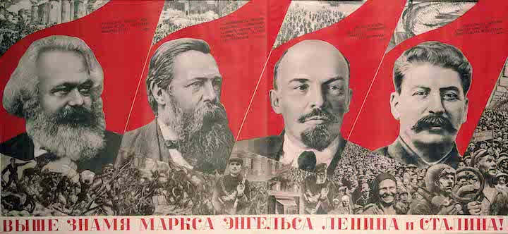 Raise Higher the Banner of Marx, Engels, Lenin and Stalin! (1933), Gustav Klutsis. The David King Collection at Tate